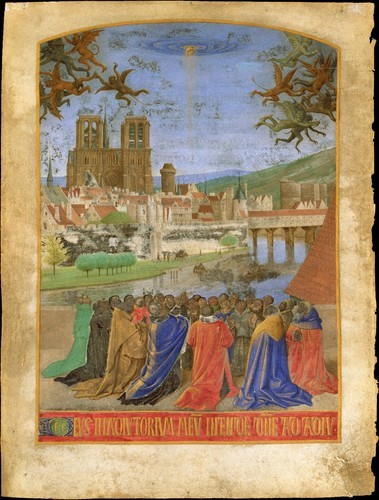 The Right Hand of God Protecting the Faithful against the Demons, Jean Fouquet, ca. 1452–1460, Rober