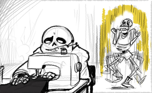 crispy-ghee:  Sure.  ((this is a comic, not just a sketch series. :thumbs up:))   these bone brothers T uT <3