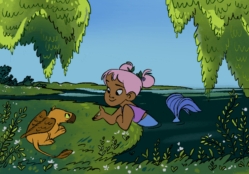 merbabiesofficial:Coral tames a beast :) ©  by Golden Bell™ Entertainment.