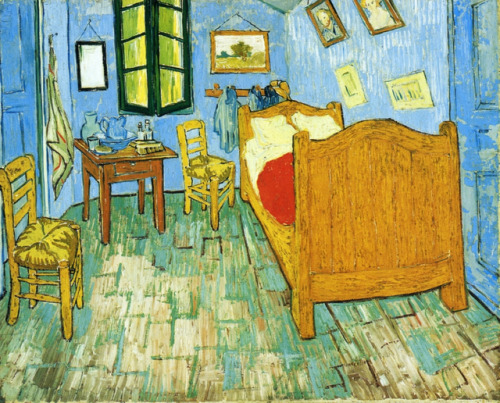 artist-vangogh:Vincent’s Bedroom in Arles, 1889, Vincent van GoghMedium: oil,canvas