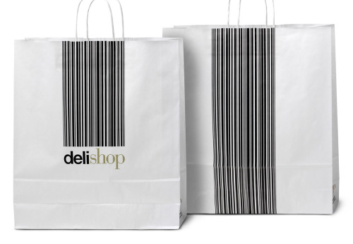 Enric AguileraLove barcode pattern - identity for a deli shop from Spain.