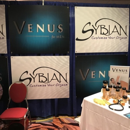 Loving the new signage for the booth! #sybian #venus2000