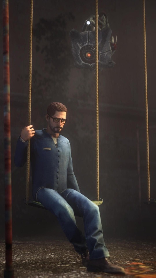 He Just Wants Someone To Push Him On The Swings. :(