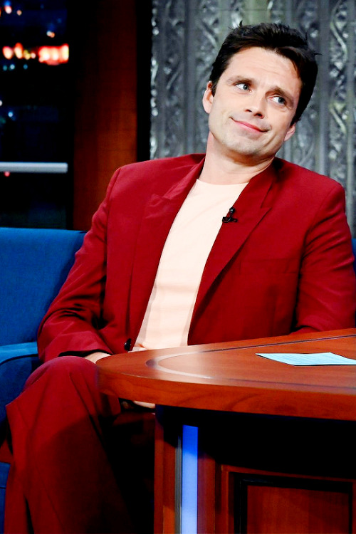 fysebastianstan:The Late Show with Stephen Colbert with guest Sebastian Stan during Fridays May 20