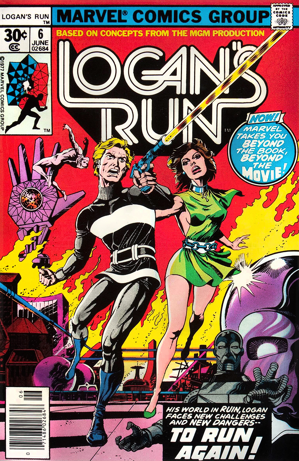 LOGAN’S RUN #6 (1977) Cover Art by Paul Gulacy