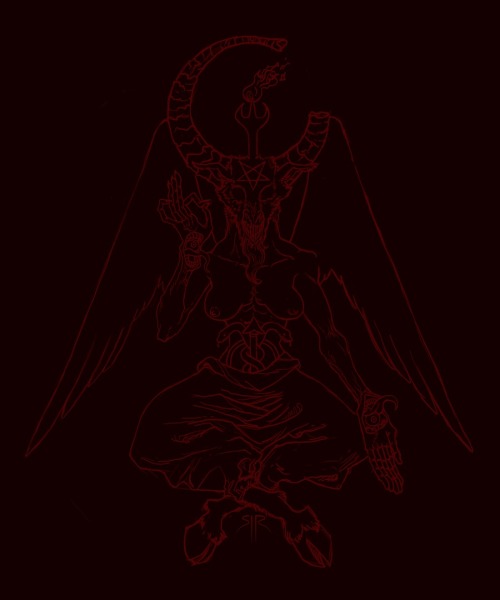 For some reason, decided to draw Baphomet.  Happy Holidays.