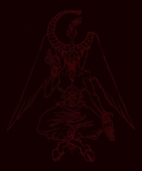 For some reason, decided to draw Baphomet.  Happy Holidays.