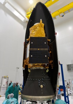 for-all-mankind:  In approximately fifteen minutes, a Vega rocket will launch from the European spaceport in French Guiana, South America carrying Kazahstan’s first Earth-observation satellite. The DZZ-HR satellite marks the third flight for Europe’s