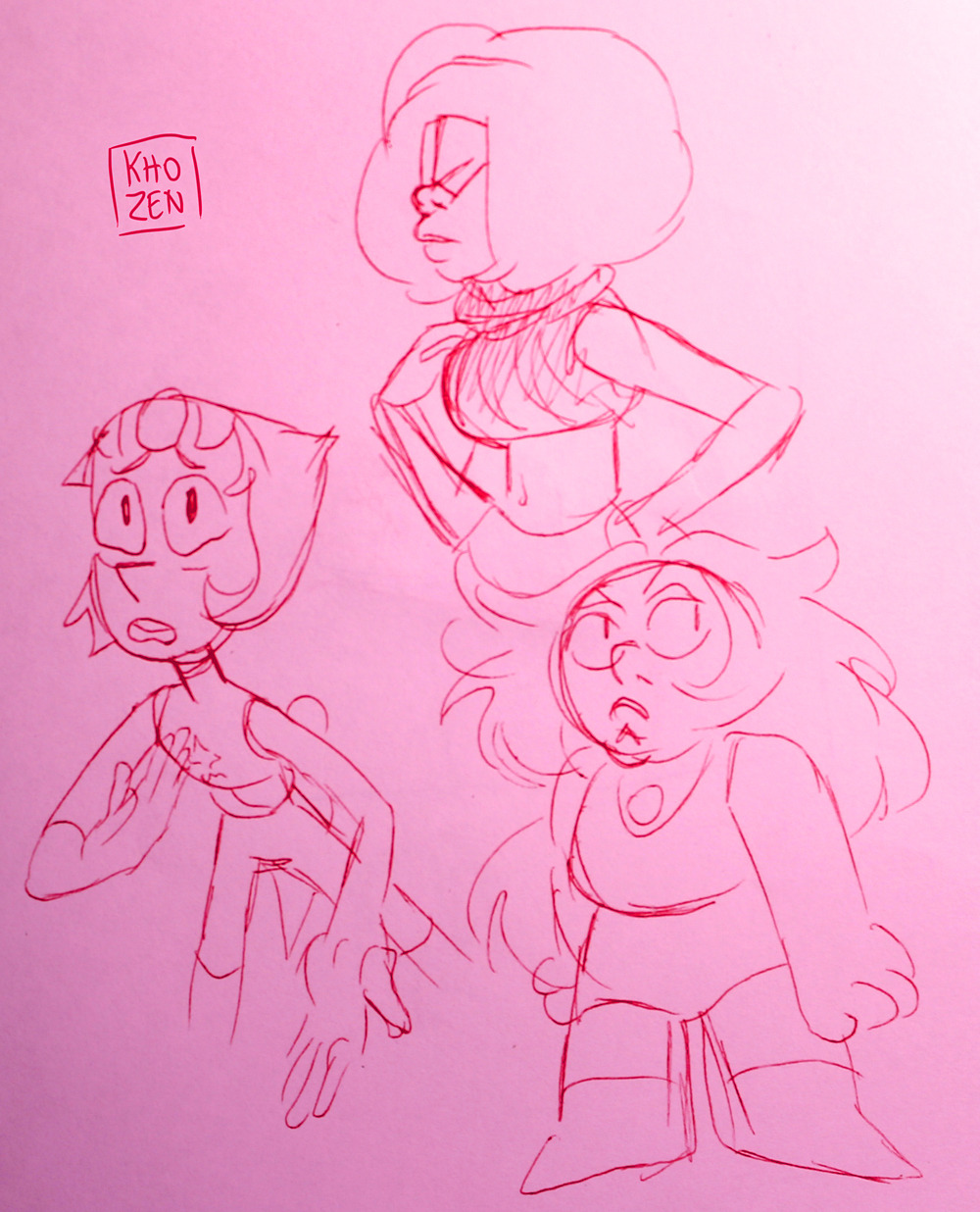 khozen:  pen doodles from some days ago 