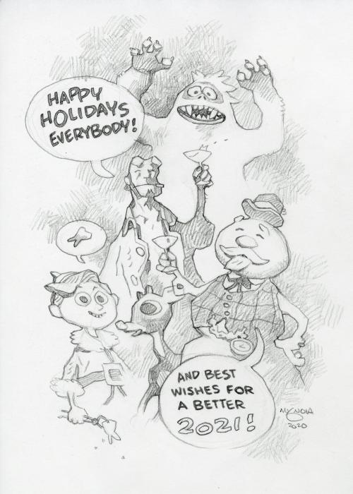 bear1na:Happy Holidays by Mike Mignola *