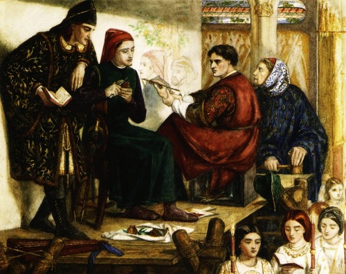 Giottto Painting the Portrait of Dante, Dante Gabriel Rossetti.