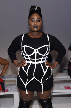 juicyvelourtracksuit: loc-gawdess:   celebsofcolor: Danielle Brooks attends the Chromat collection Front Row during, New York Fashion Week: The Shows at Gallery 3, Skylight Clarkson Sq on February 10, 2017 in New York City. A LOOK   YES BIH 