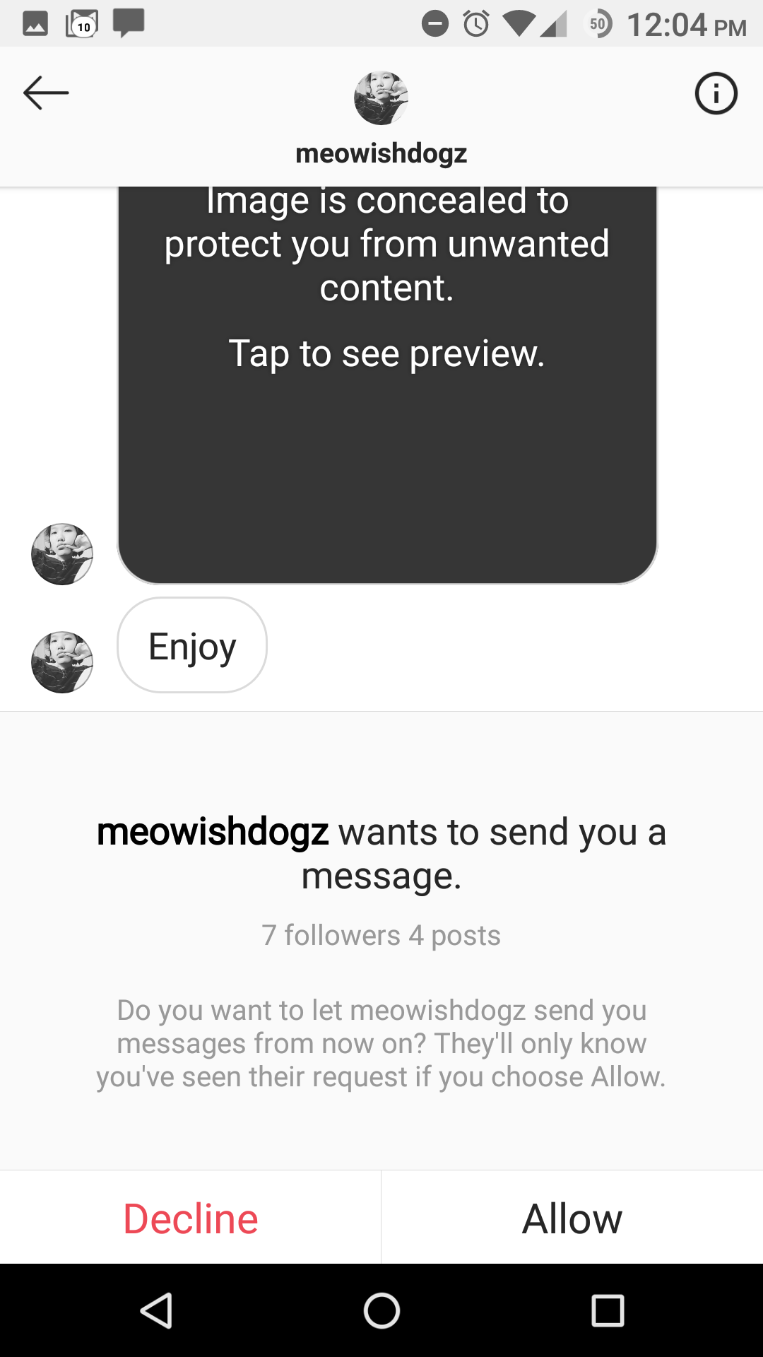 c2oh:  some dude was harassing sushi so I logged onto her account to tell him to