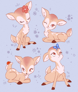 rollingrabbit:Some cute deer based on some