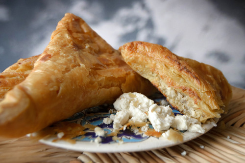 Tiropita. Traditional Greek pie filled with feta cheese.