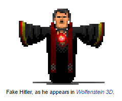 changemodomega:  xeppeli:  wolfenstein 3d is a national treasure  “Oh? If you’re the real Hitler then you won’t have any trouble… Opening this door!”Sweat trickles down the Fuhrer’s brow. He licks his lips nervously as he slowly, hesitantly