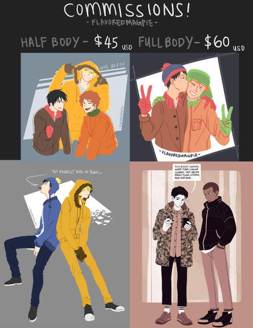 flavoredmagpie: Hello guys!! Commissions are now OPENNNN!!! (AND FULL COLORED!) Please email me at f