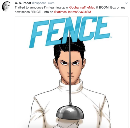 kaerb:C.S Pacat’s new series FENCE is a LGBTQ comic series on fencing, in collaboration with @johann