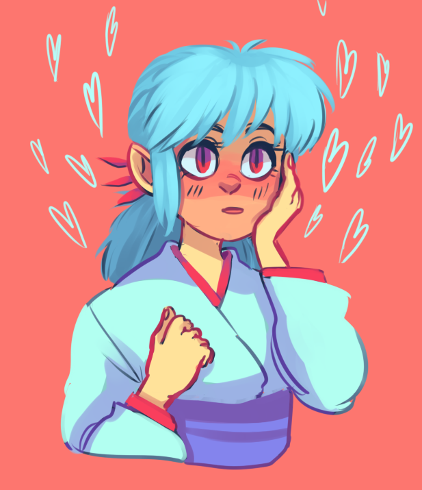 diedeadied:  shes thinkin about kuwabara and going FRICK many times in rapid succession
