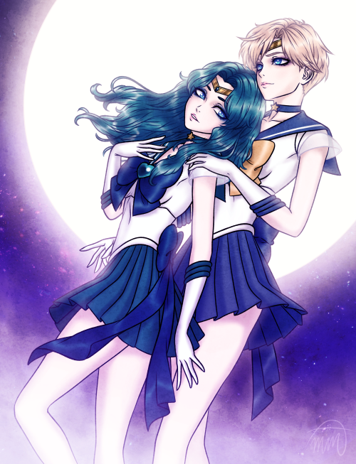sketchmenot-art: Sailor Neptune and Sailor Uranus - Moonglow Sailor Neptune / Michiru Kaioh and Sail