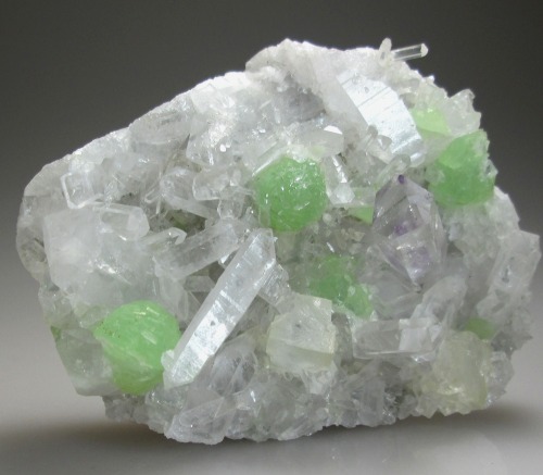 Quartz and Calcite with Prehnite - Brandberg, Namibia