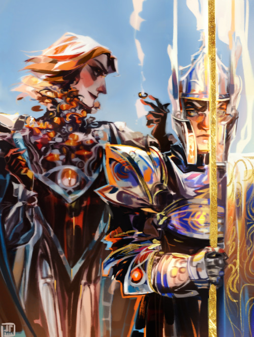 janrheeee: I wanted to draw something flat and byzantine-y but nah it ended up as mairon and eö