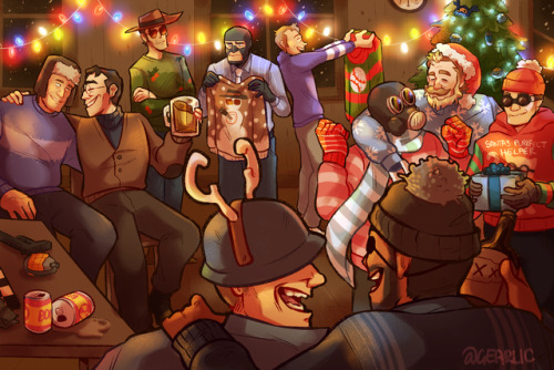 Did A Winter Pic For My Banner (and Of Course Cryo Has To Be There) Its The Merc Holiday Party !! This