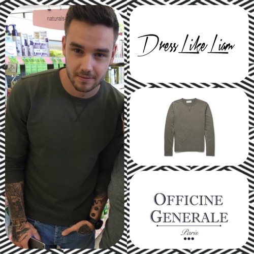 Liam with a fan in Las Vegas, 29 April 2016. Sweatshirt | Officine Générale loop back cotton sweatsh