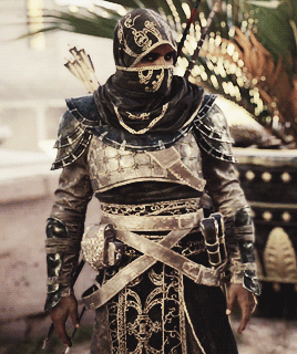 arthurmorgans:bayek + black hood outfit