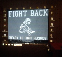 ready-to-fight:  Friday night, create a new stage banner for my upcoming shows. glad that I got a projector. stay active