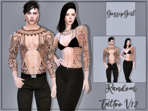 Random Tattoo V12 *★*――――*★**★*――――*★**★*――――*★**★*――――*★*- works with all skins and overlays - Li