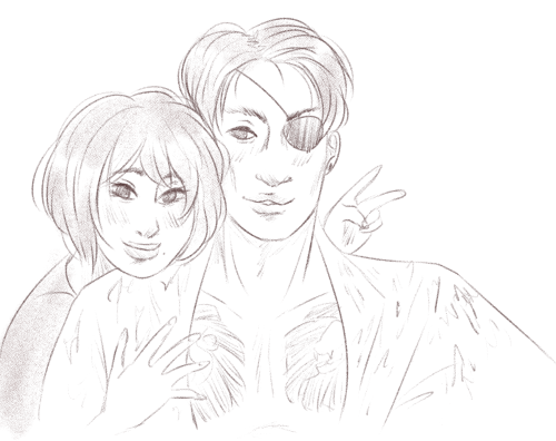 princesspandi: random Majimako doodles/ Makoto Makimura and Goro Majima