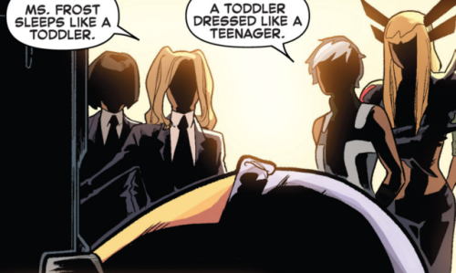 thesassyblacknerd:maxximoffed:We want to go shopping.Uncanny X-Men (2014) #15Emma Frost, the cool mo