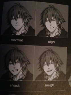 Fuwa-Fuwa-Gem:  Sly Blue / Aoba Facial Expressions From The Dramatical Murder Re:code