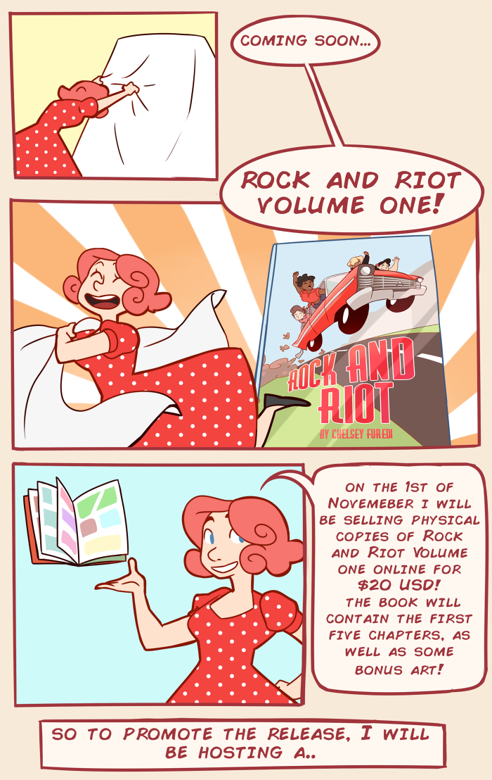 rockandriotcomic:  (In post)Coming soon… ROCK AND RIOT VOLUME ONE!I am happy to