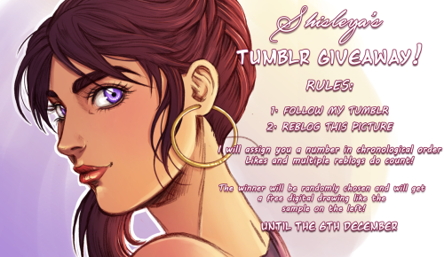 shisleya:I’m holding a giveaway on my facebook page, and I decided to give a chance to my tumblr fol