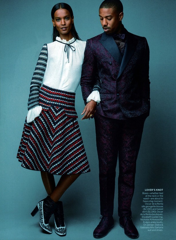 global-fashions:  Liya Kebede &amp; Michael B. Jordan - Vogue US August 2015