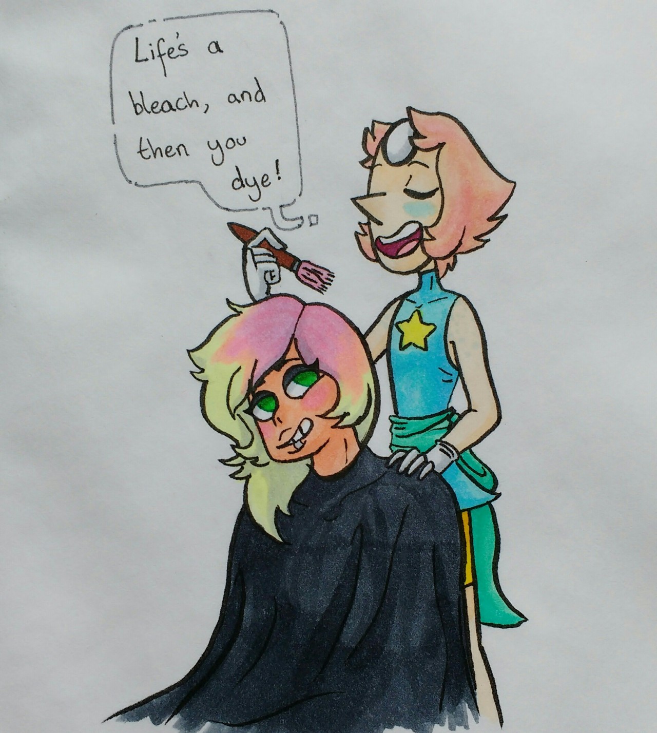 Pearl thought it best to tell some jokes to keep Mystery Girl entertained