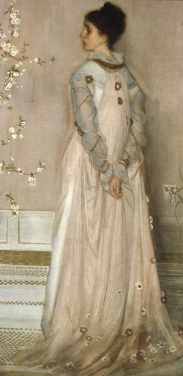 littlepennydreadful: jeannepompadour:Symphony in flesh color and pink by James Abott Whistler, 187