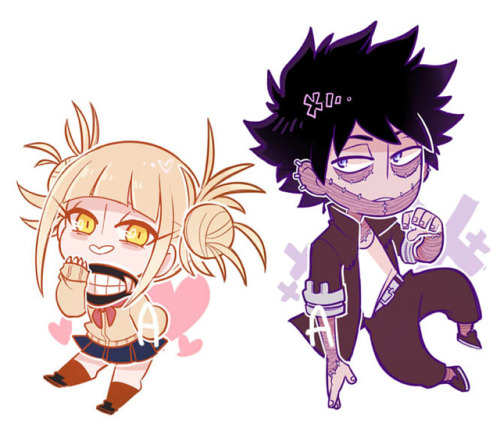 dont think i posted the art for these here yet but heres dabi and toga! i love them 8′((( (i k