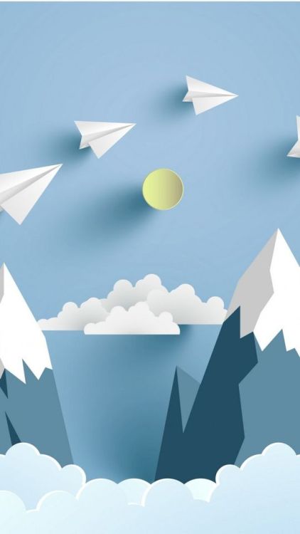 Paper plane, mountains, digital art, 720x1280 wallpaper @wallpapersmug : ift.tt/2FI4itB - ht