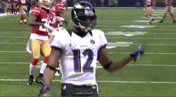 poeticdarkbeauty:  ratedtp13:  ireblog4weed:  This has to be the best Superbowl gif !  Because of how 51 runs up  Let me introduce you all to my *second* husband Jacoby Jones 