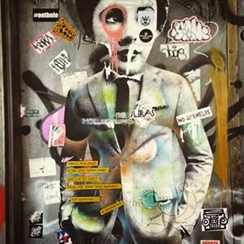 A paste up by Dain @dain_nyc in NYC.  #streetart #graffiti #art #urban #urbanart #museum #artsy #art