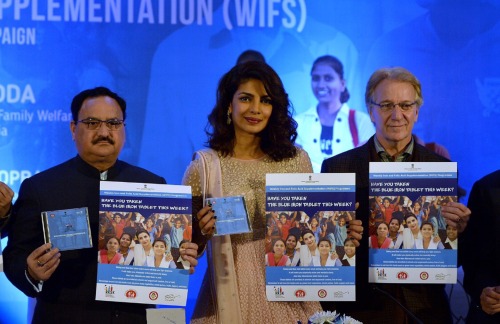 Priyanka Chopra at the launch of a media campaign of Weekly Iron and Folic Acid Supplement (WIFS) Pr