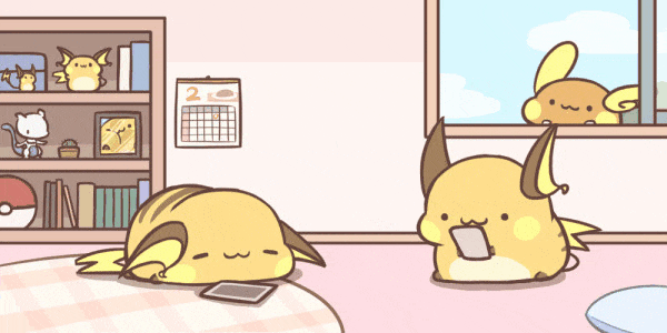 Anime Pop Heart カフェ ライチュウの日 ねむけに負けない Raichu
