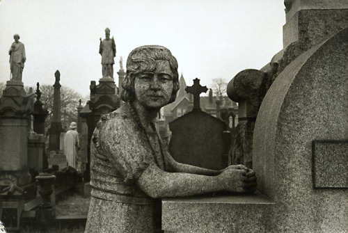 gorgeousgirlsloveglitter:  anneyhall:  Calvary Cemetary, Queens, New York, 1960. Photo by Susan McCartney  This is so crazy, my grandpa is buried in that cemetery but I’ve never seen this. The only reason why I’m reblogging this is because of my grandpa,