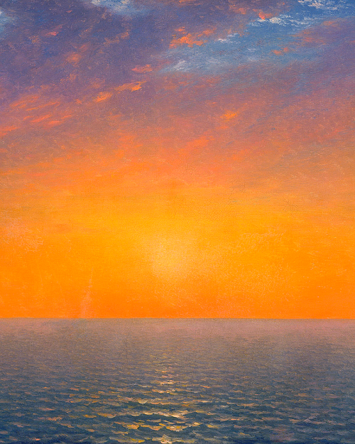 arsantiquis:John Frederick Kensett, Sunset on the Sea