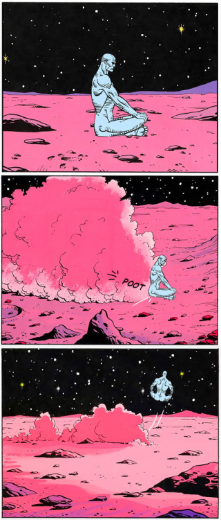 Dr. Manhattan - Flying from Watchmen Graphic Novels written by Alan Moore, illustrated by Dave Gibbo