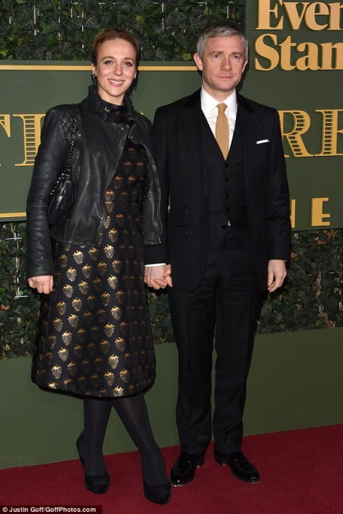 free-martinis: Amanda and Martin on the red carpet at the Evening Standard Theatre Awards 2015. 22. 