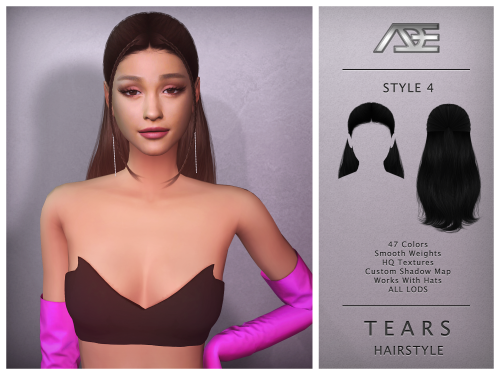 NEW HAIRSTYLES FOR SIMS 4 AT THESIMSRESOURCE!!!Hairstyles: TearsHairstyle (Style 1) TearsHairsty